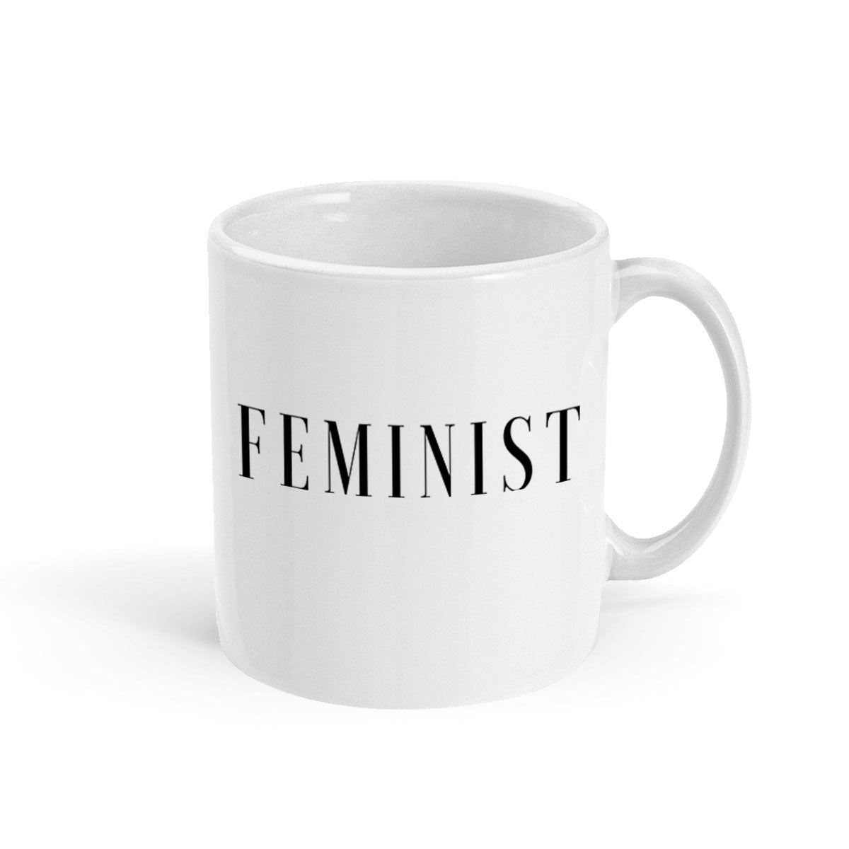 90s Style 'Feminist' Mug-Feminist Apparel, Feminist Gift, Feminist Coffee Mug, 11oz White Ceramic-The Spark Company