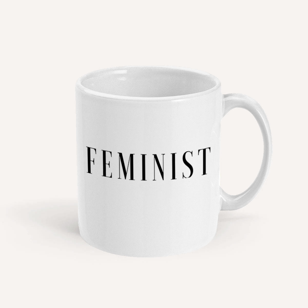 90s Style 'Feminist' Mug-Feminist Apparel, Feminist Gift, Feminist Coffee Mug, 11oz White Ceramic-The Spark Company