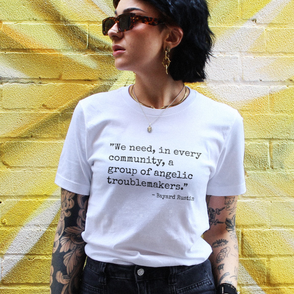 A Group Of Angelic Troublemakers T-Shirt-LGBT Apparel, LGBT Clothing, LGBT T Shirt, BC3001-The Spark Company