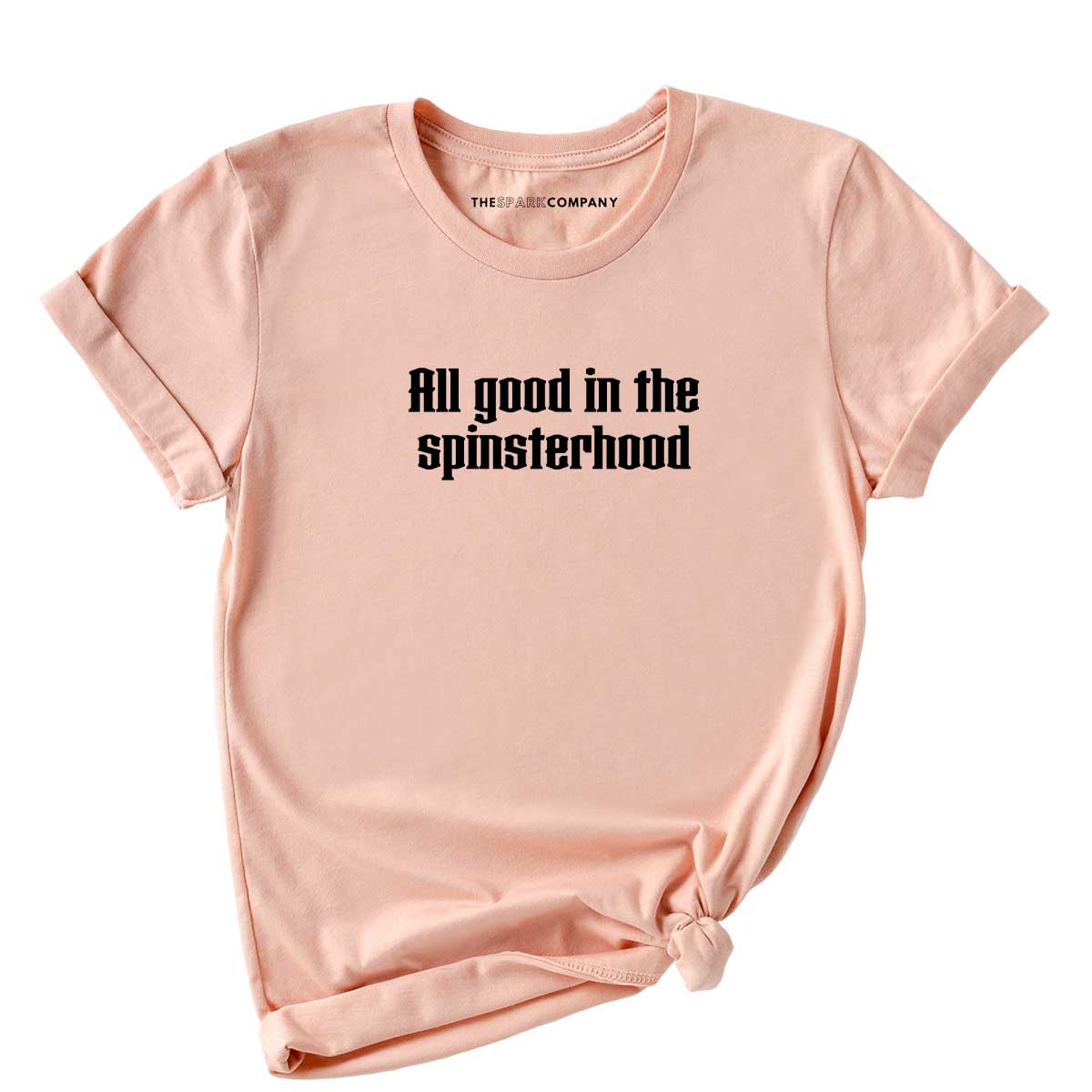 All Good In The Spinsterhood T-Shirt-Feminist Apparel, Feminist Clothing, Feminist T Shirt, BC3001-The Spark Company