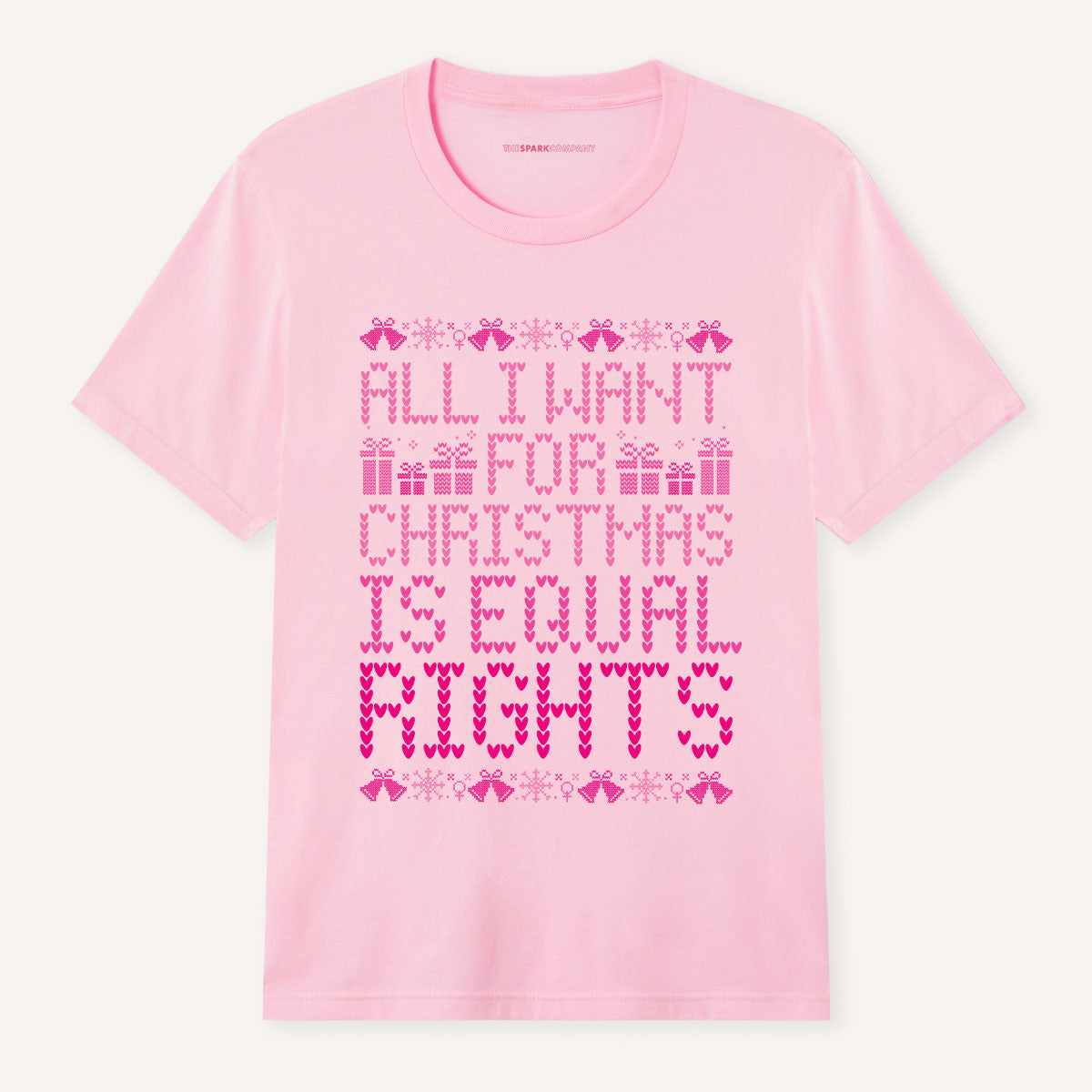 All I Want For Christmas Is Equal Rights Ugly Christmas T-Shirt-Feminist Apparel, Feminist Clothing, Feminist T Shirt, BC3001-The Spark Company