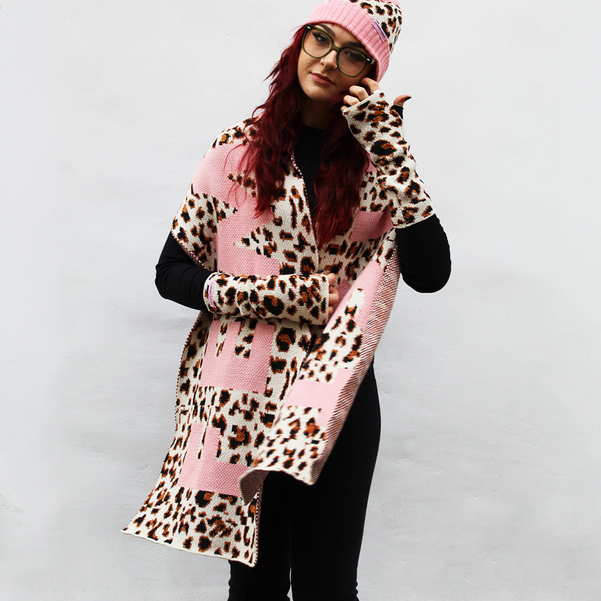 Animal Print Fingerless Wrist Warmers-Feminist Apparel, Feminist Clothing, Feminist Fingerless Wrist Warmers-The Spark Company