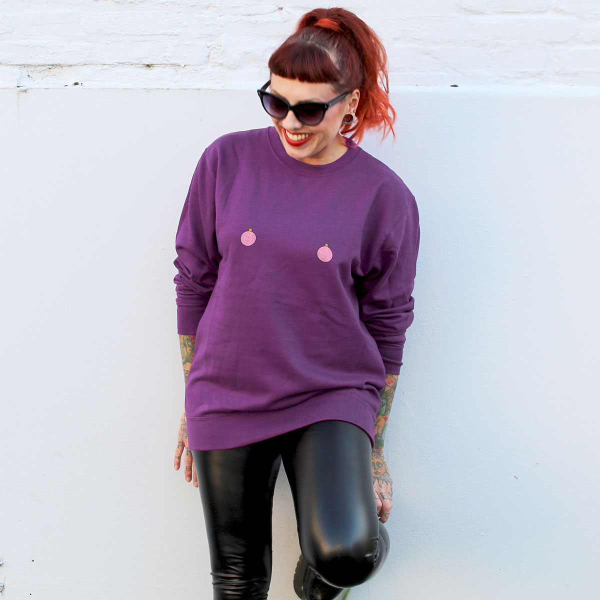 Bauble Nipples Ugly Christmas Jumper-Feminist Apparel, Feminist Clothing, Feminist Sweatshirt, JH030-The Spark Company