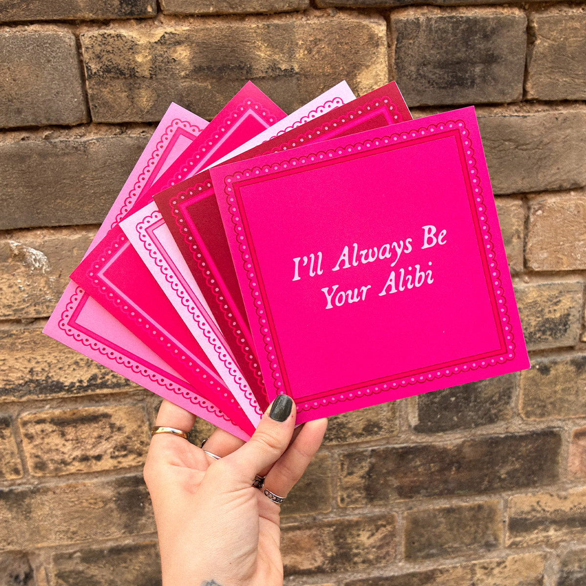 Besties Greeting Cards (5 Pack)-Feminist Apparel, Feminist Gift, Feminist Greeting Cards-The Spark Company