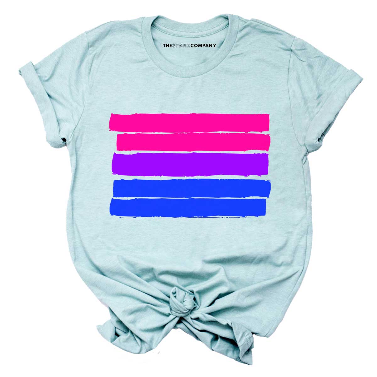 Bisexual Pride Flag T-Shirt-LGBT Apparel, LGBT Clothing, LGBT T Shirt, BC3001-The Spark Company