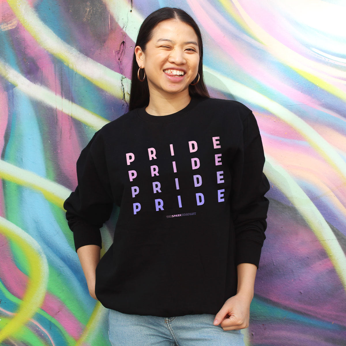 Bisexual Pride Spectrum Sweatshirt-LGBT Apparel, LGBT Clothing, LGBT Sweatshirt, JH030-The Spark Company