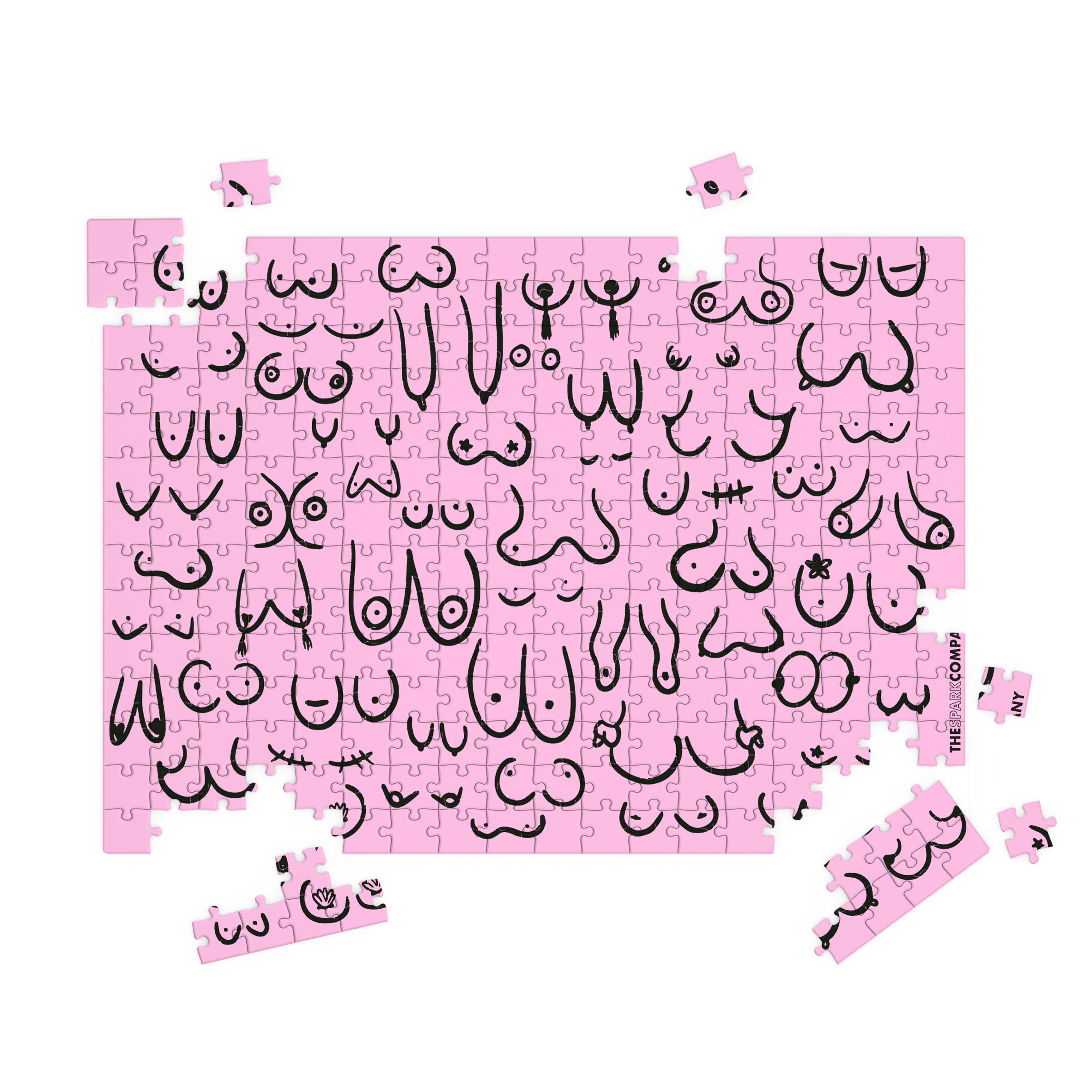 Boobs Jigsaw Puzzle-Feminist Apparel, Feminist Gift, Feminist Jigsaw-The Spark Company