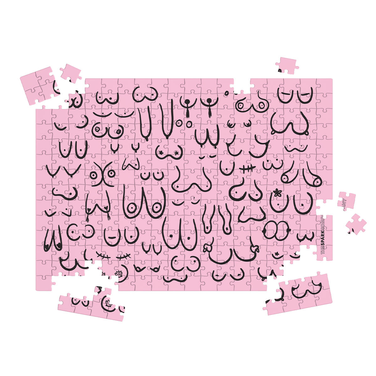 Boobs Jigsaw Puzzle-Feminist Apparel, Feminist Gift, Feminist Jigsaw-The Spark Company