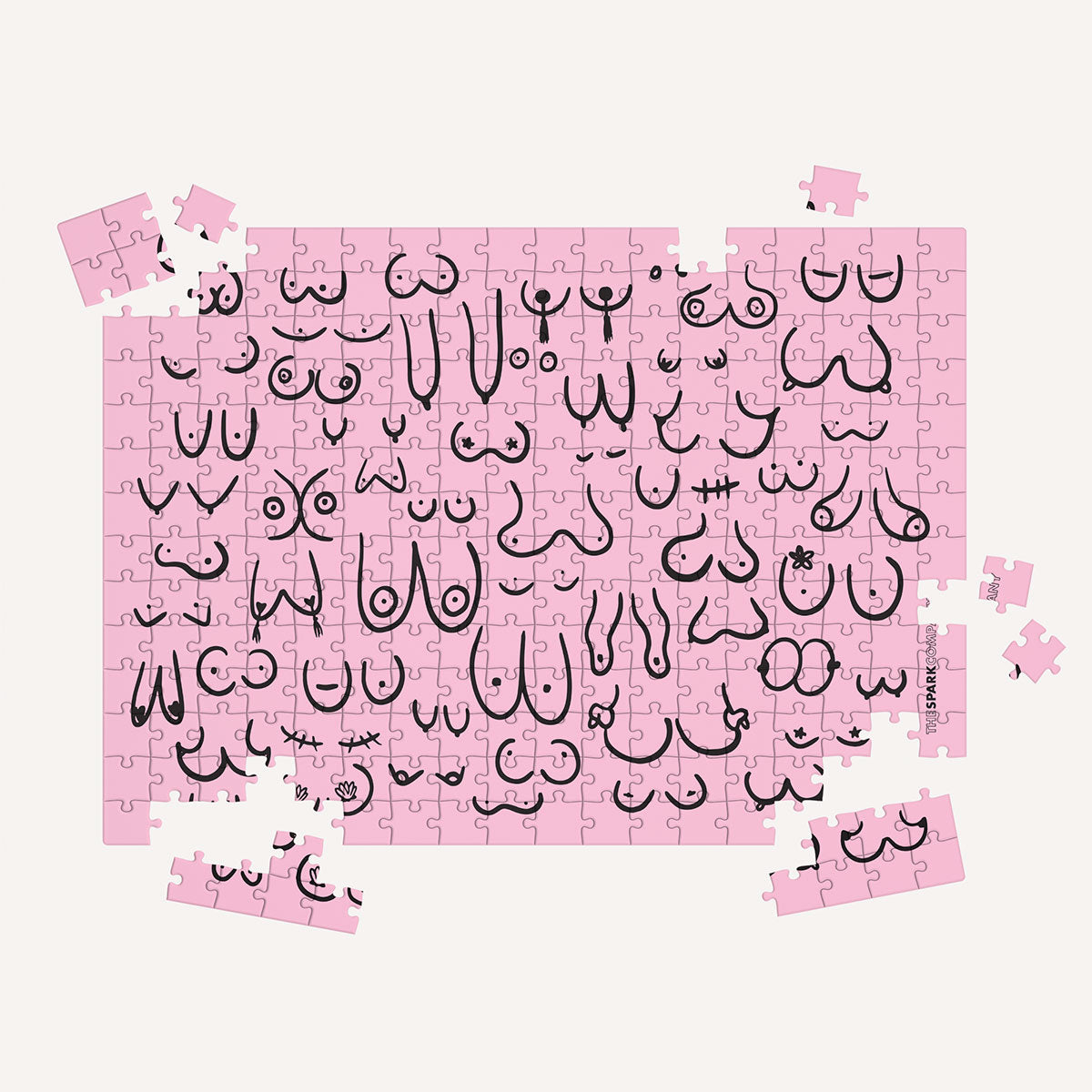 Boobs Jigsaw Puzzle-Feminist Apparel, Feminist Gift, Feminist Jigsaw-The Spark Company