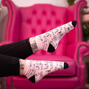 Boobs Print Socks-Feminist Apparel, Feminist Clothing, Feminist Socks-The Spark Company