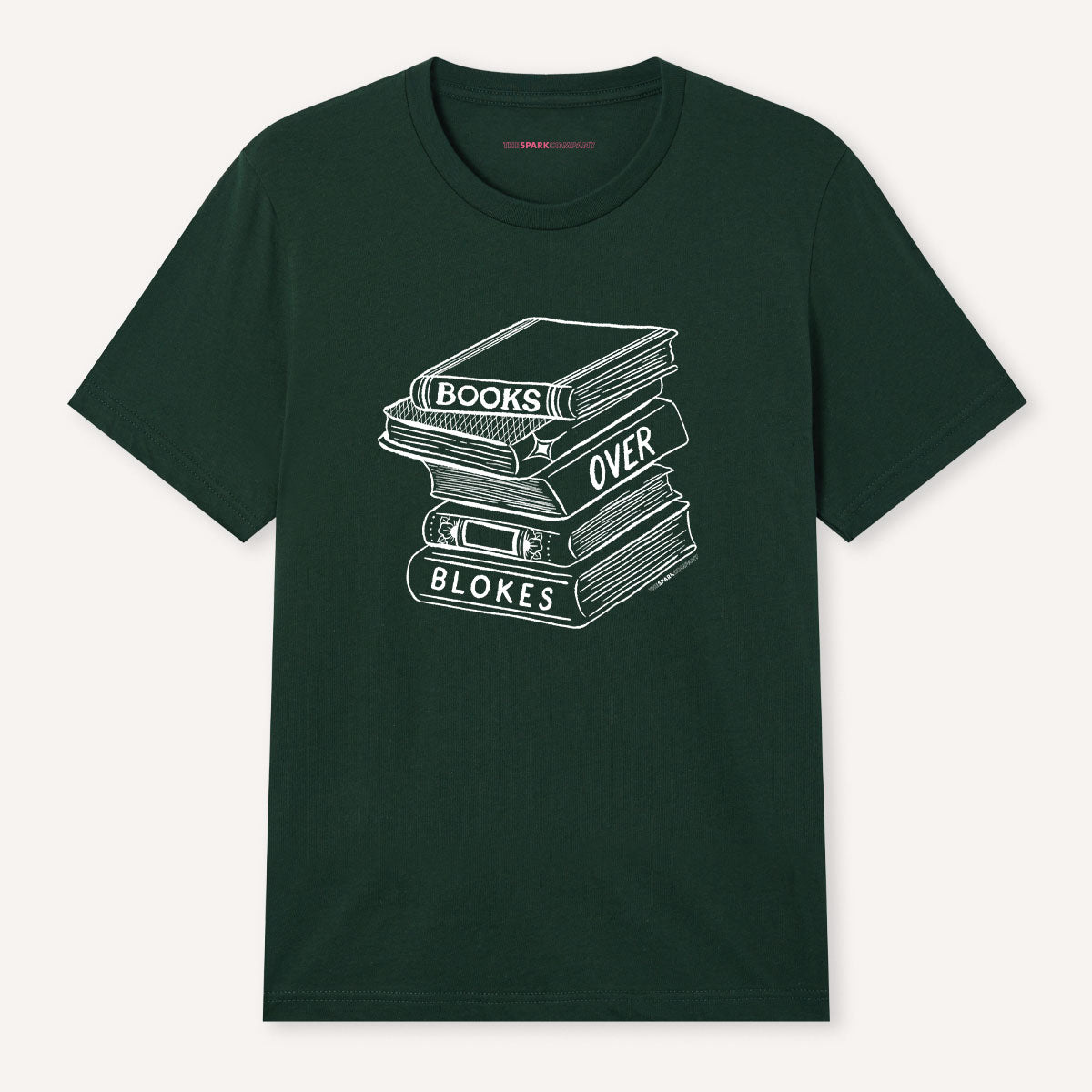 Books Over Blokes T-Shirt-Feminist Apparel, Feminist Clothing, Feminist T Shirt, BC3001-The Spark Company