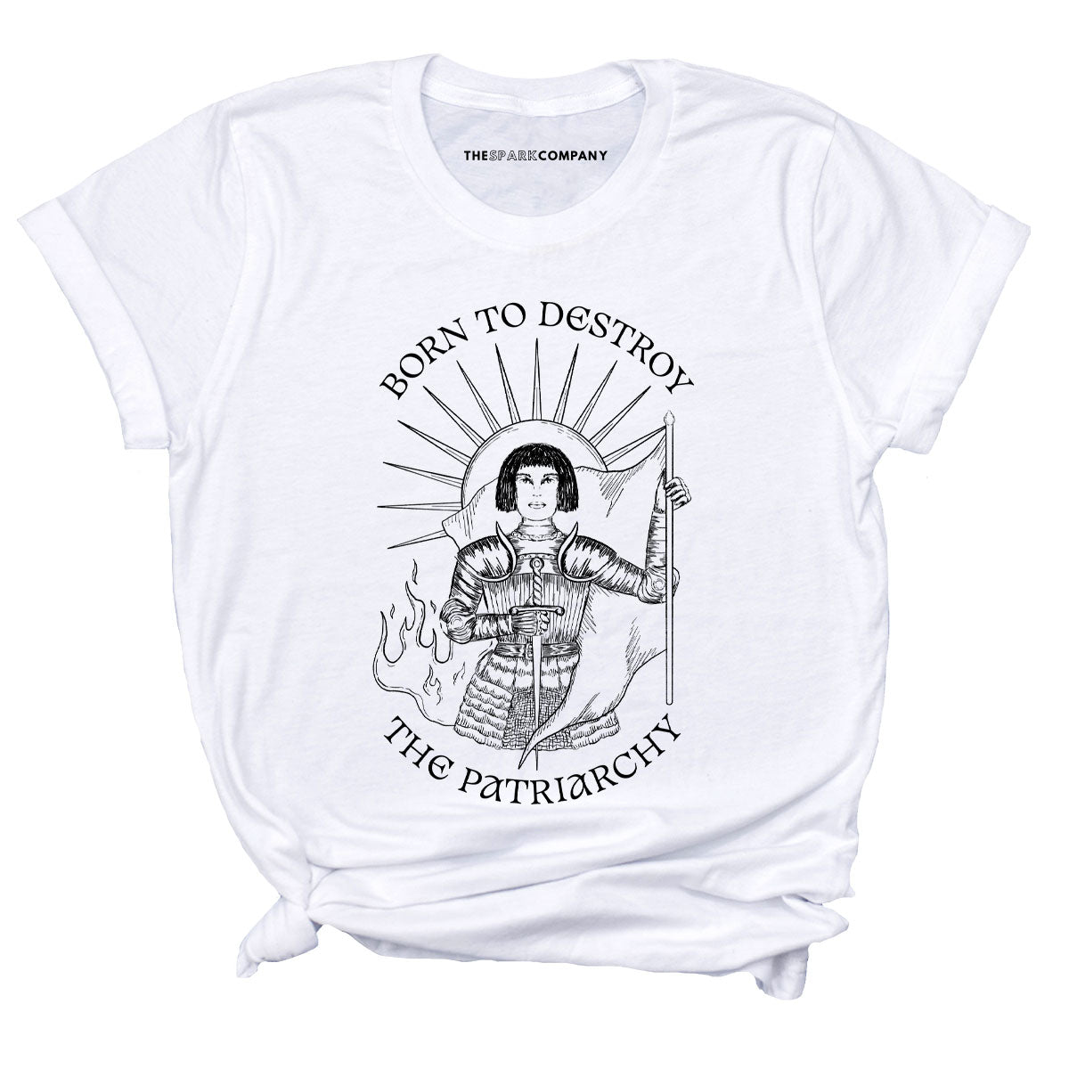 Born To Destroy The Patriarchy T-Shirt-Feminist Apparel, Feminist Clothing, Feminist T Shirt, BC3001-The Spark Company