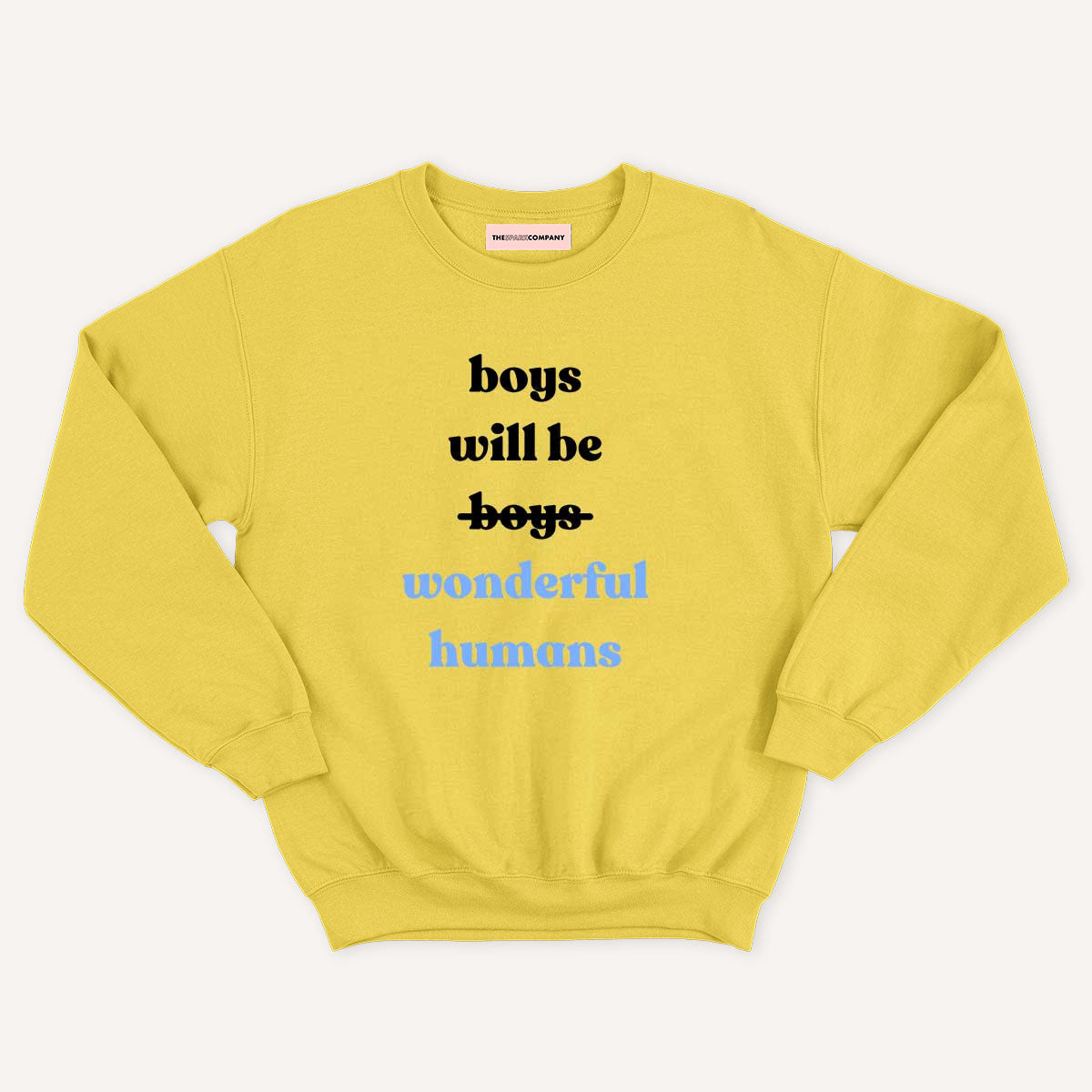 Boys Will Be Wonderful Humans Kids Sweatshirt-Feminist Apparel, Feminist Clothing, Feminist Kids Sweatshirt, JH030B-The Spark Company