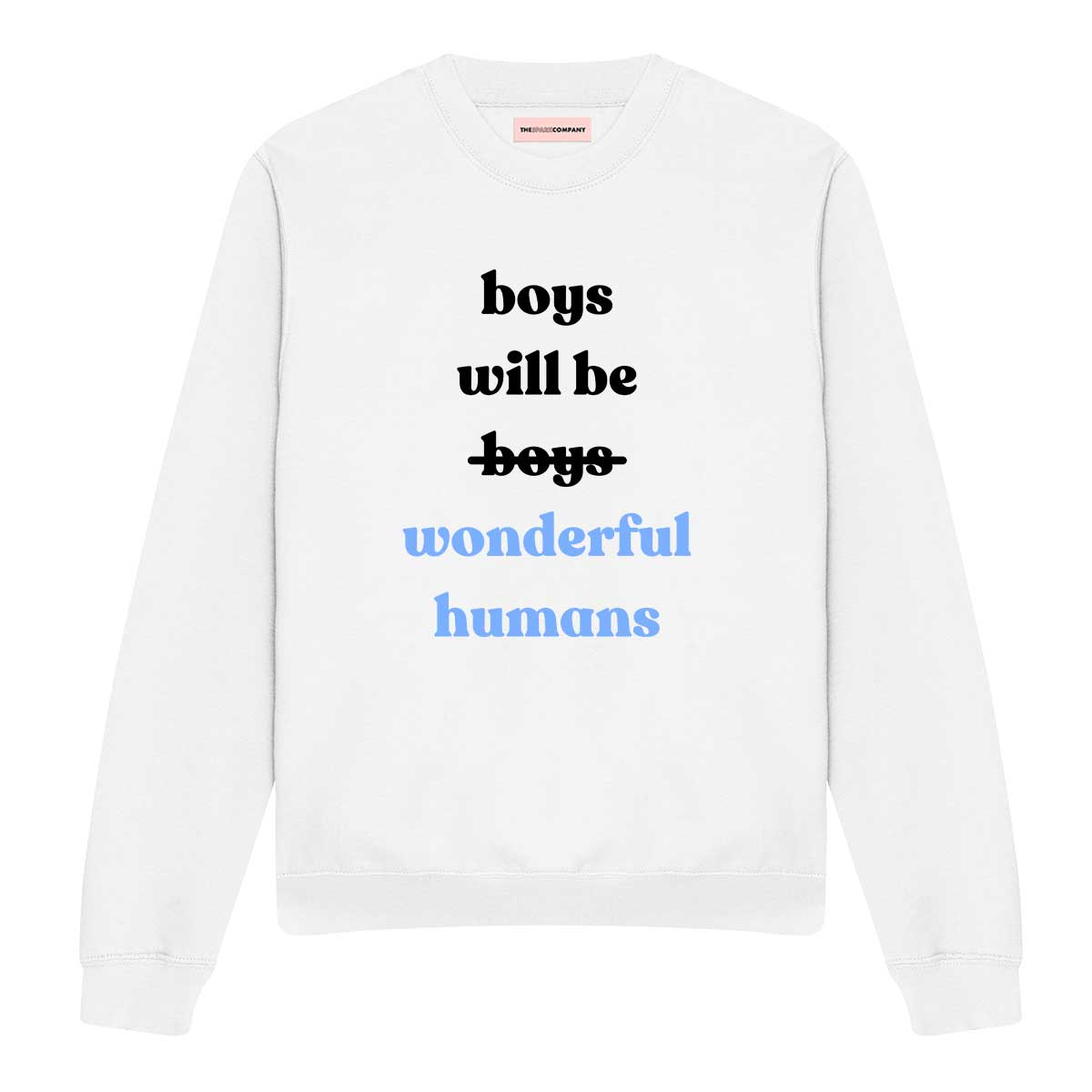 Boys Will Be Wonderful Humans Sweatshirt-Feminist Apparel, Feminist Clothing, Feminist Sweatshirt, JH030-The Spark Company