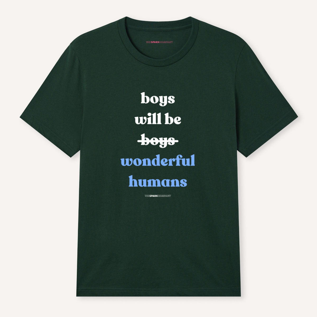 Boys Will Be Wonderful Humans T-Shirt-Feminist Apparel, Feminist Clothing, Feminist T Shirt, BC3001-The Spark Company