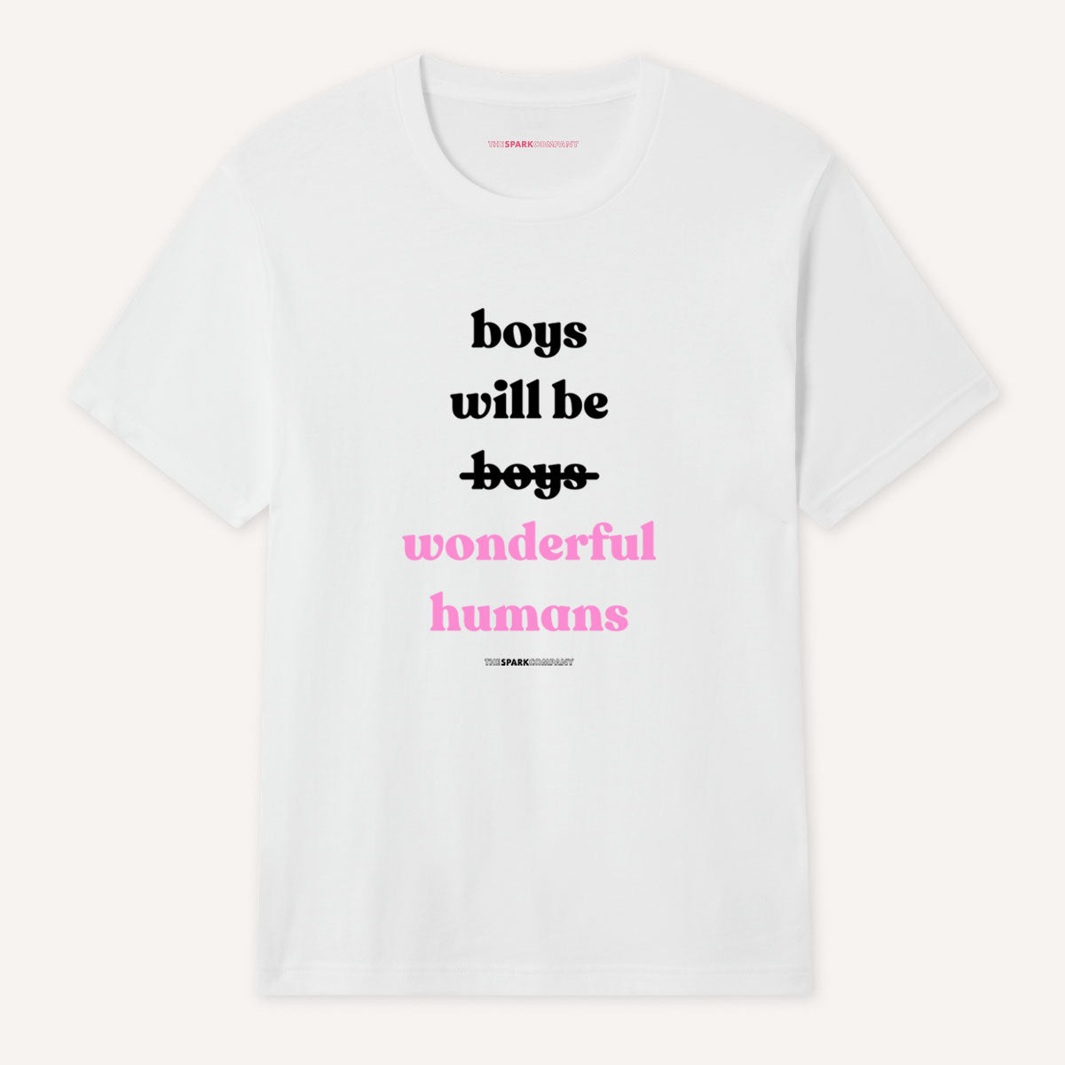 Boys Will Be Wonderful Humans T-Shirt-Feminist Apparel, Feminist Clothing, Feminist T Shirt, BC3001-The Spark Company