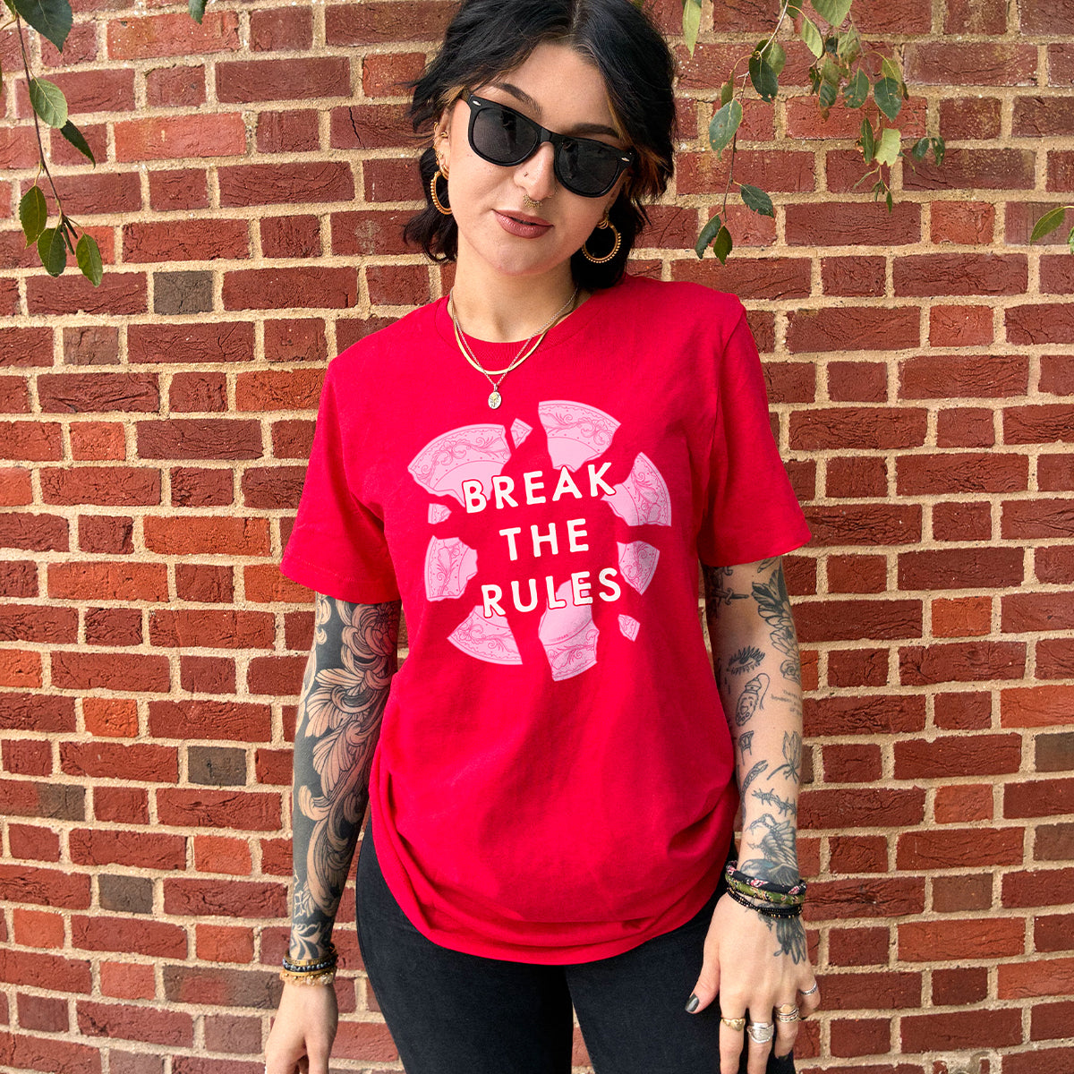 Break The Rules T-Shirt-Feminist Apparel, Feminist Clothing, Feminist T Shirt, BC3001-The Spark Company
