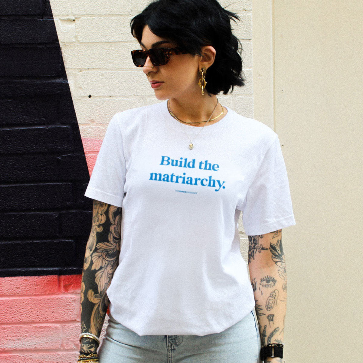 Build The Matriarchy T-Shirt-Feminist Apparel, Feminist Clothing, Feminist T Shirt, BC3001-The Spark Company