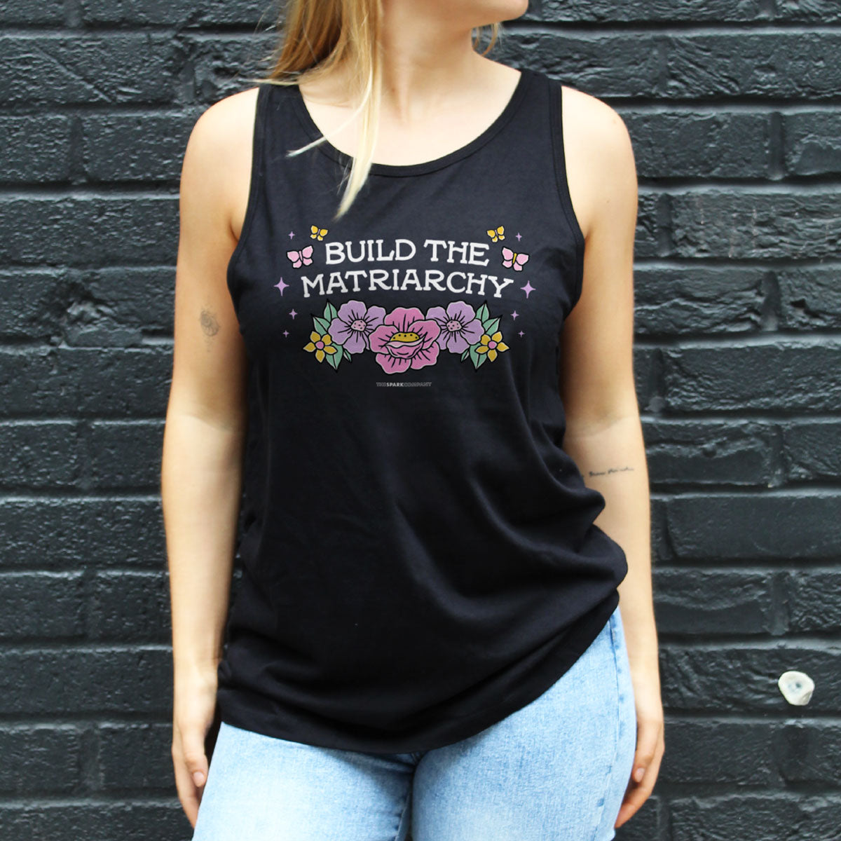 Build The Matriarchy Tank Top-Feminist Apparel, Feminist Clothing, Feminist Tank, 03980-The Spark Company