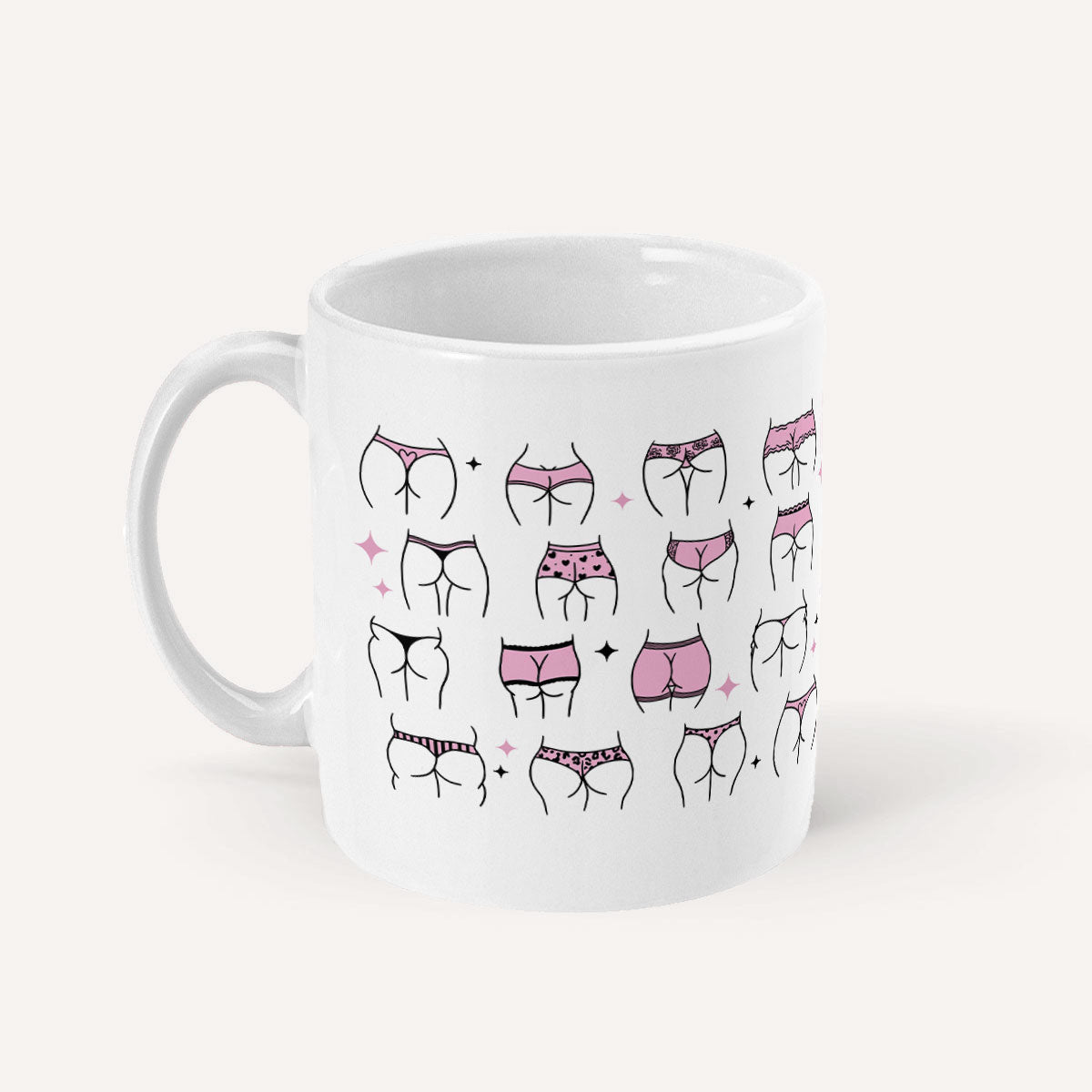 Bums Mug-Feminist Apparel, Feminist Gift, Feminist Coffee Mug, 11oz White Ceramic-The Spark Company