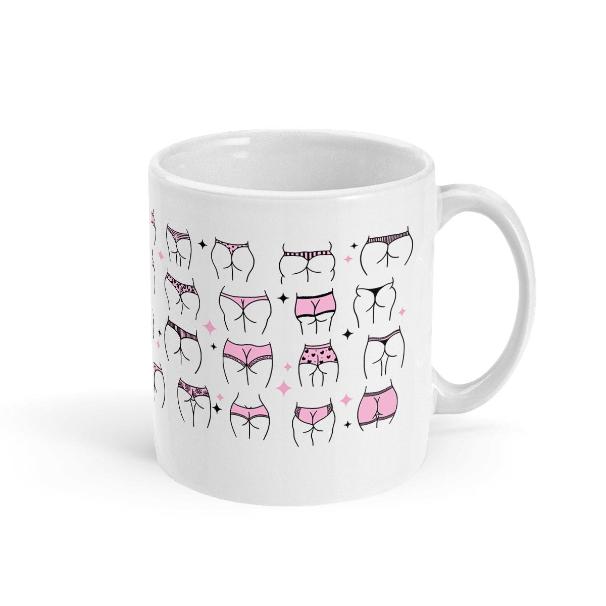 Bums Mug-Feminist Apparel, Feminist Gift, Feminist Coffee Mug, 11oz White Ceramic-The Spark Company