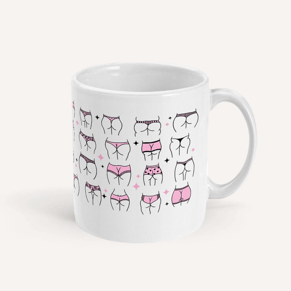 Bums Mug-Feminist Apparel, Feminist Gift, Feminist Coffee Mug, 11oz White Ceramic-The Spark Company