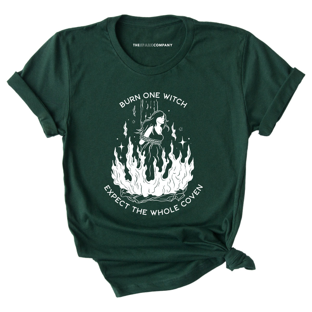 Burn One Witch Expect The Whole Coven T-Shirt-Feminist Apparel, Feminist Clothing, Feminist T Shirt, BC3001-The Spark Company