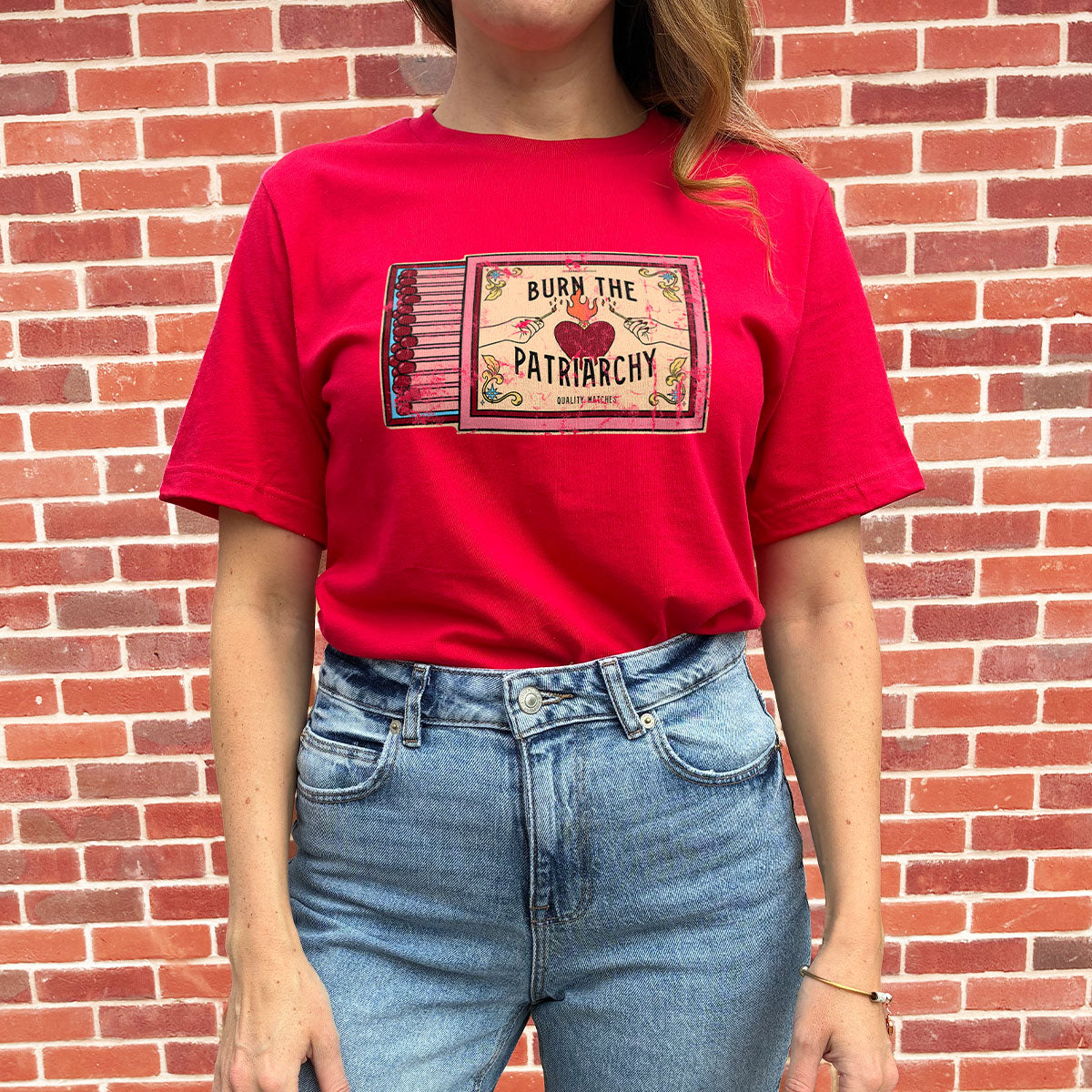 Burn The Patriarchy T-Shirt-Feminist Apparel, Feminist Clothing, Feminist T Shirt, BC3001-The Spark Company