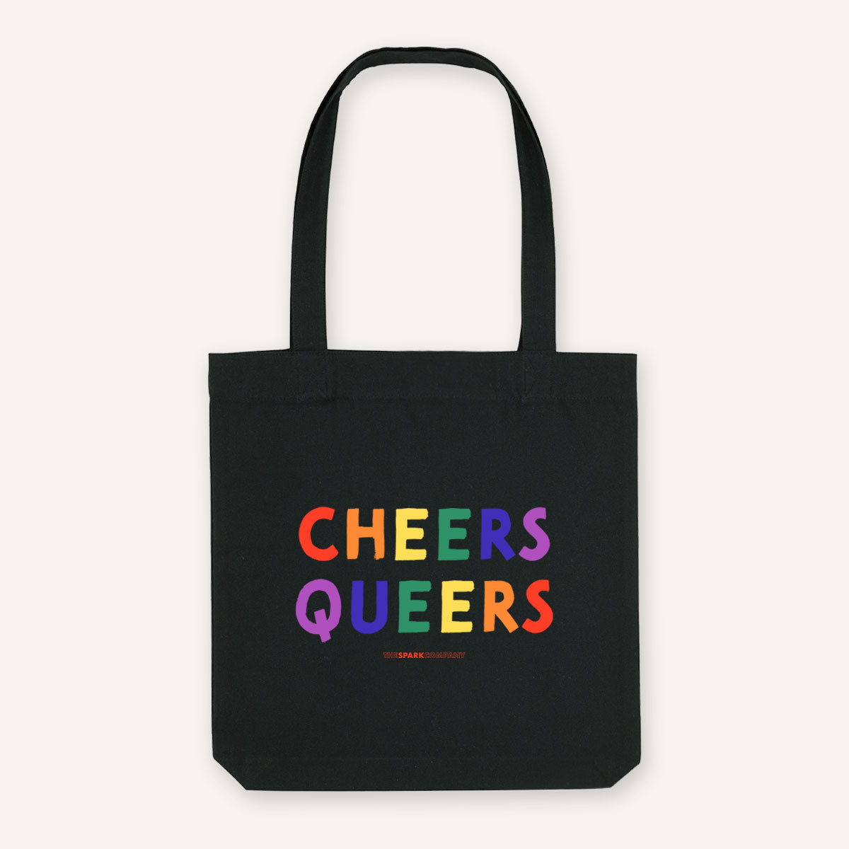 Cheers Queers Strong As Hell Tote Bag-LGBT Apparel, LGBT Gift, LGBT Tote Bag-The Spark Company