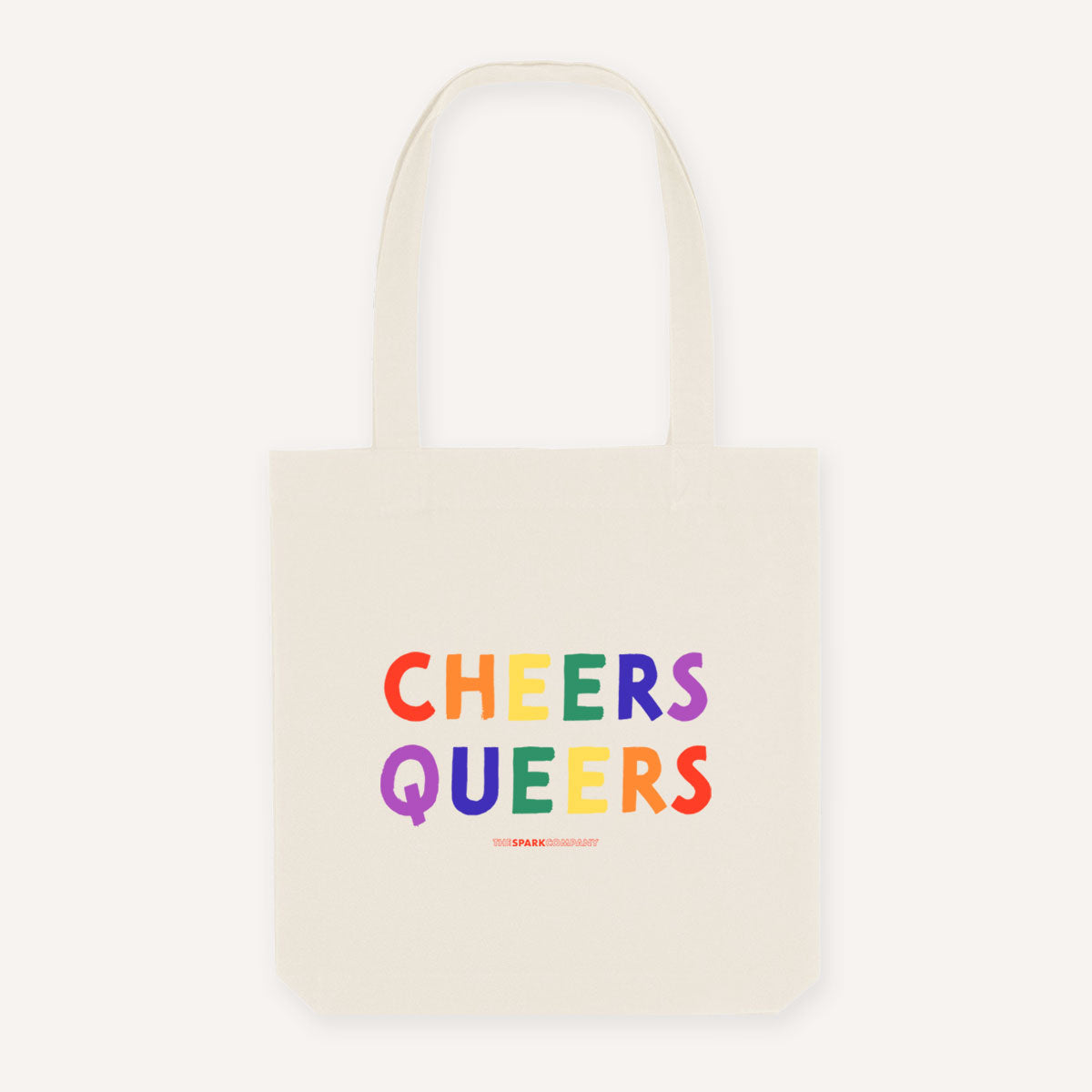 Cheers Queers Strong As Hell Tote Bag-LGBT Apparel, LGBT Gift, LGBT Tote Bag-The Spark Company
