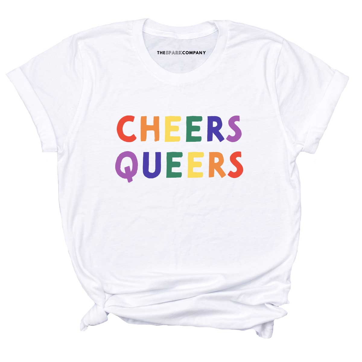 Cheers Queers T-Shirt-LGBT Apparel, LGBT Clothing, LGBT T Shirt, BC3001-The Spark Company