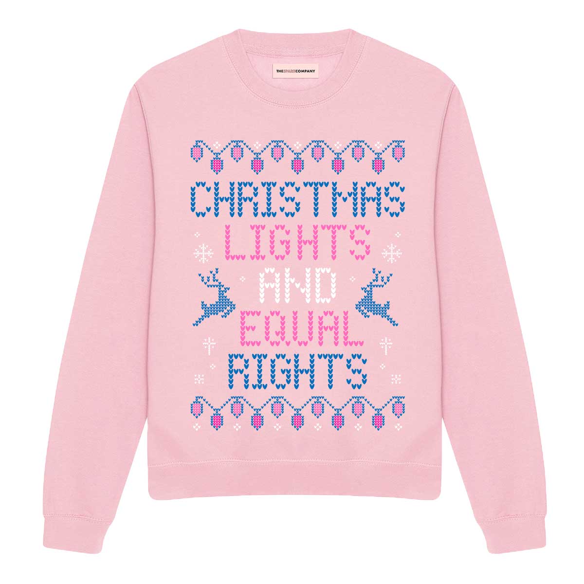 Christmas Lights And Equal Rights Ugly Christmas Jumper-Feminist Apparel, Feminist Clothing, Feminist Sweatshirt, JH030-The Spark Company