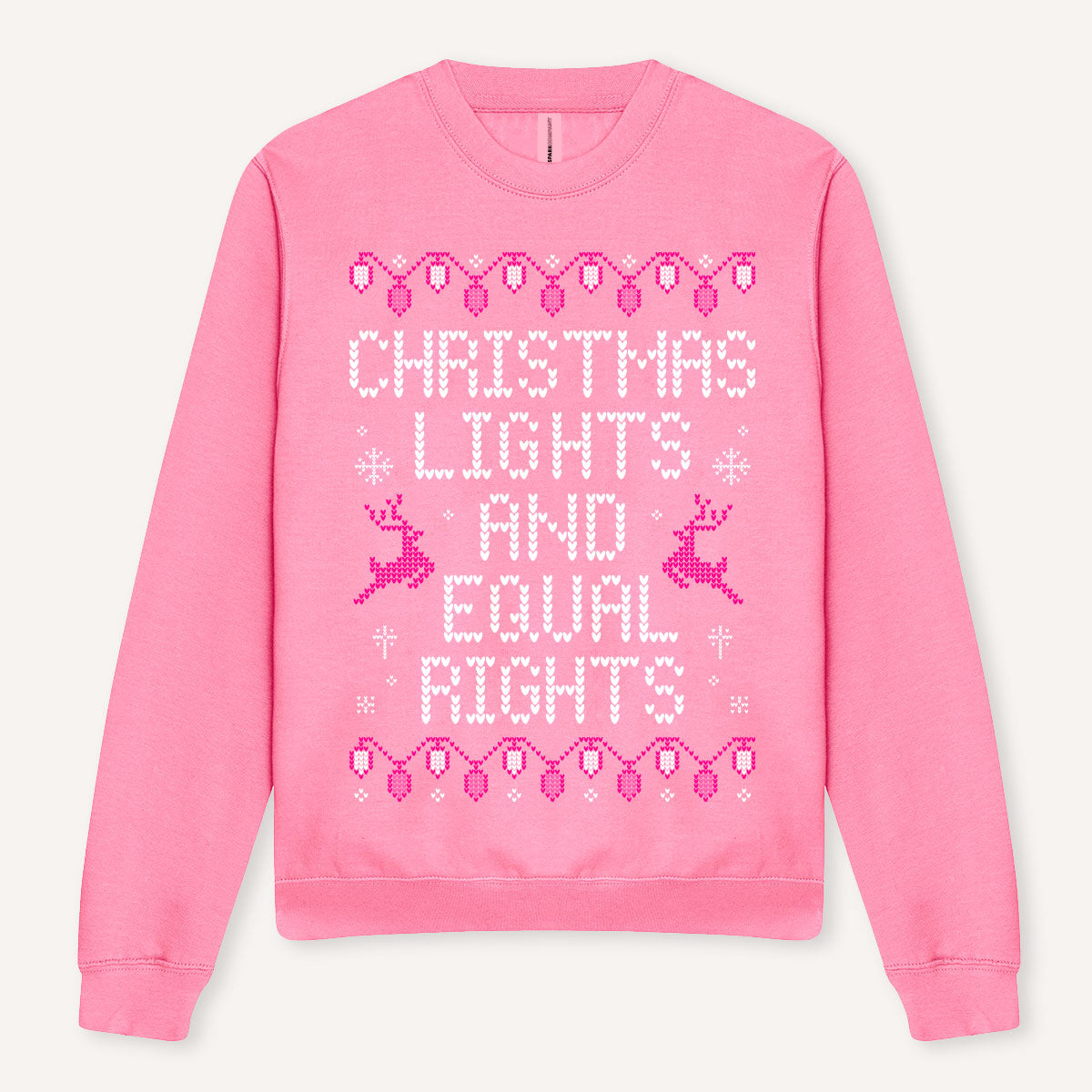 Christmas Lights And Equal Rights Ugly Christmas Jumper-Feminist Apparel, Feminist Clothing, Feminist Sweatshirt, JH030-The Spark Company