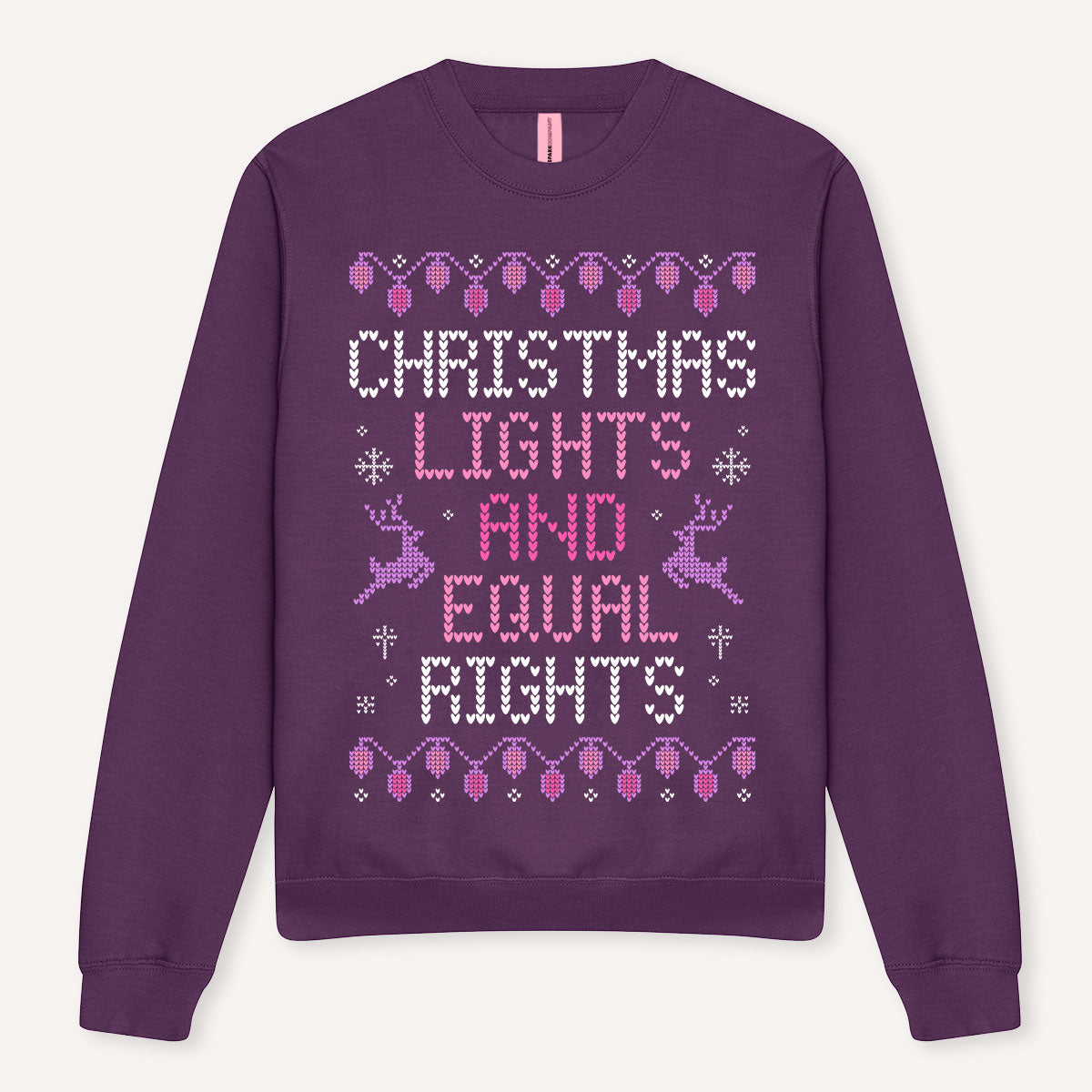 Christmas Lights And Equal Rights Ugly Christmas Jumper-Feminist Apparel, Feminist Clothing, Feminist Sweatshirt, JH030-The Spark Company