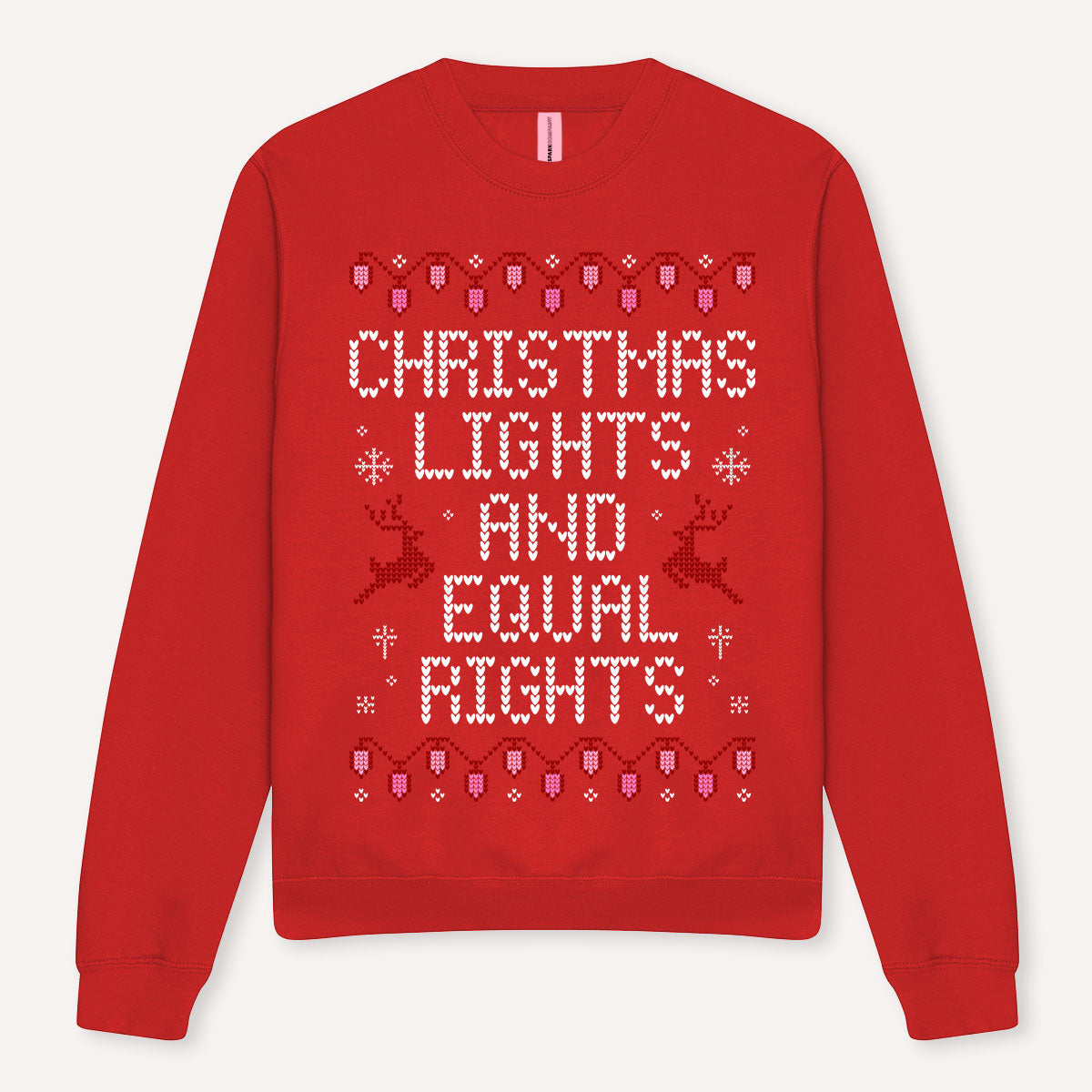 Christmas Lights And Equal Rights Ugly Christmas Jumper-Feminist Apparel, Feminist Clothing, Feminist Sweatshirt, JH030-The Spark Company