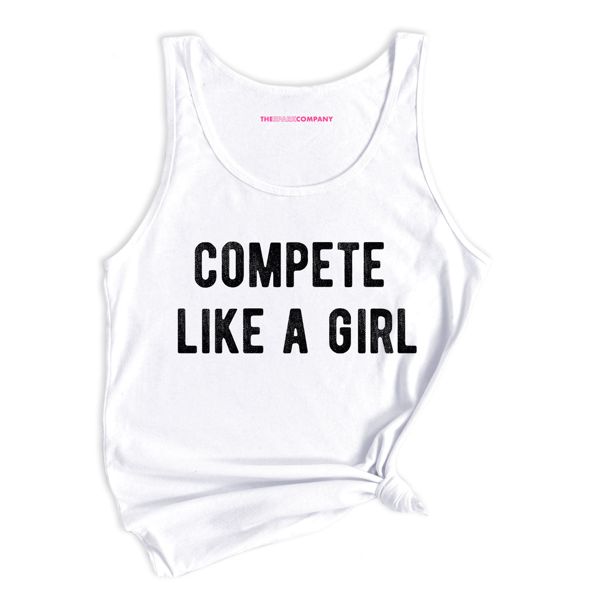 Compete Like A Girl Tank Top-Feminist Apparel, Feminist Clothing, Feminist Tank, 03980-The Spark Company