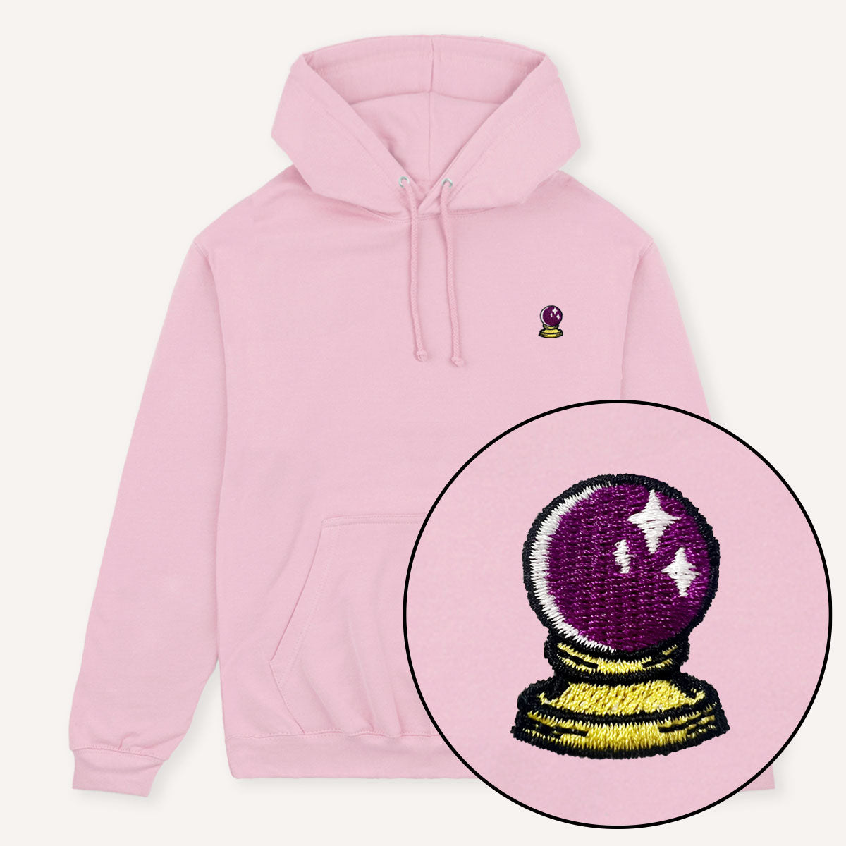 Crystal Ball Embroidered Hoodie-Feminist Apparel, Feminist Clothing, Feminist Hoodie, JH001-The Spark Company