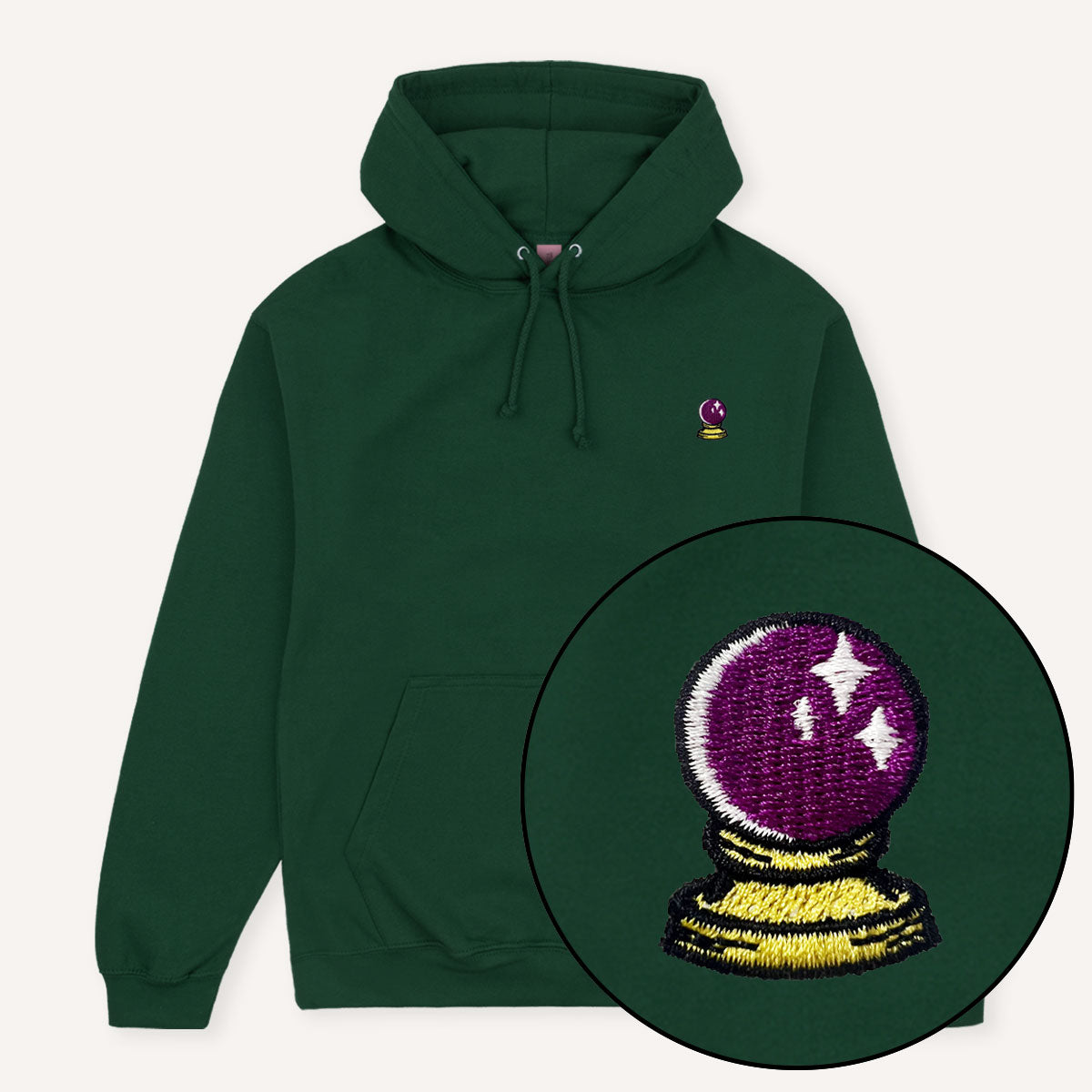 Crystal Ball Embroidered Hoodie-Feminist Apparel, Feminist Clothing, Feminist Hoodie, JH001-The Spark Company