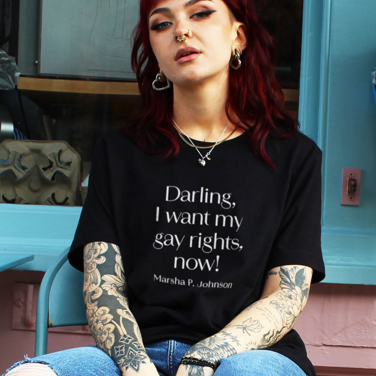 Darling, I Want My Gay Rights Now! T-Shirt-LGBT Apparel, LGBT Clothing, LGBT T Shirt, BC3001-The Spark Company
