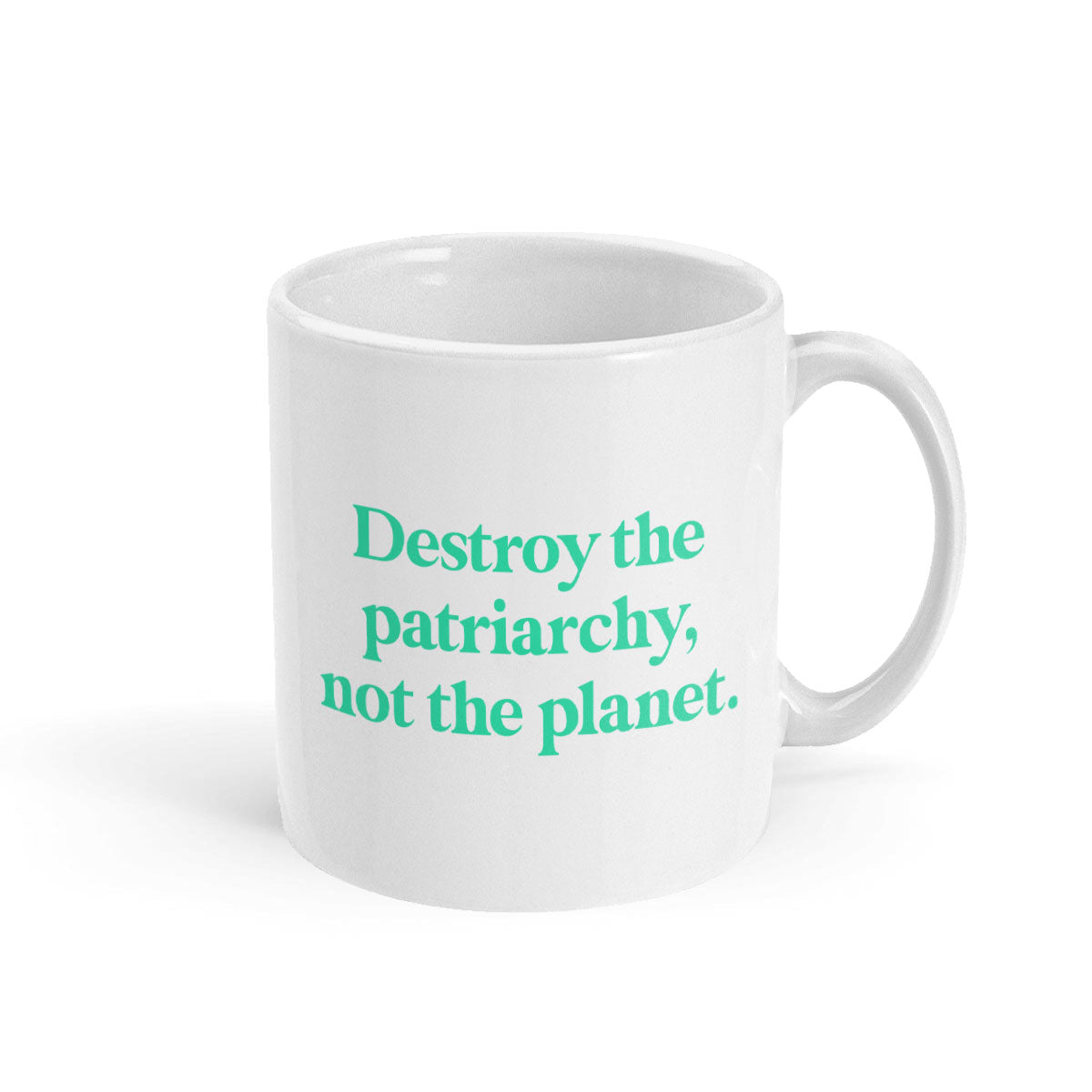 Destroy The Patriarchy Not The Planet Mug-Feminist Apparel, Feminist Gift, Feminist Coffee Mug, 11oz White Ceramic-The Spark Company
