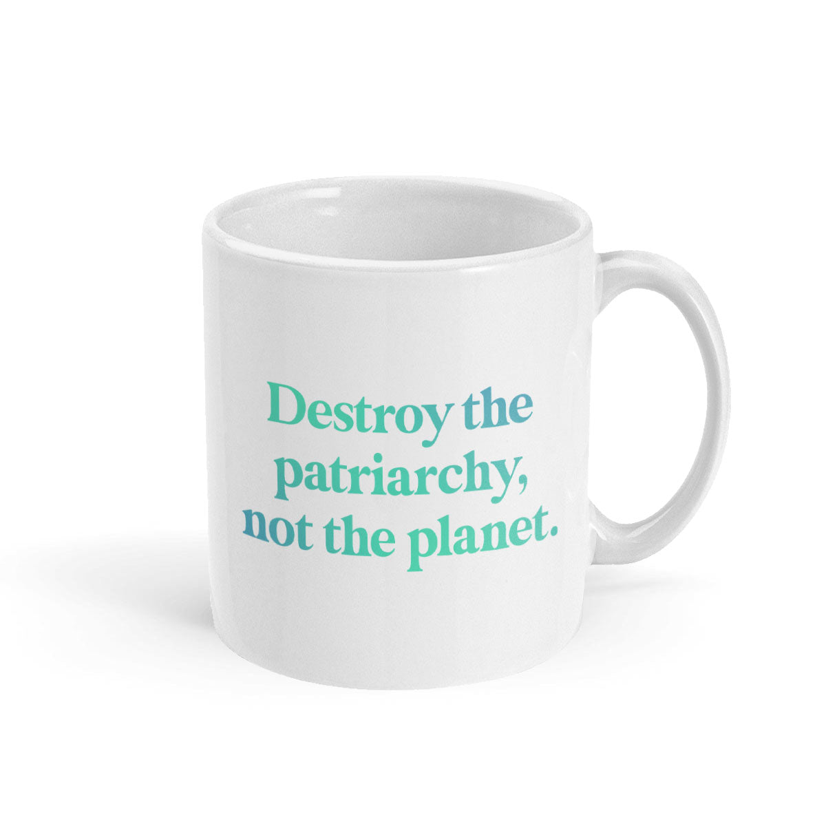 Destroy The Patriarchy Not The Planet Mug-Feminist Apparel, Feminist Gift, Feminist Coffee Mug, 11oz White Ceramic-The Spark Company