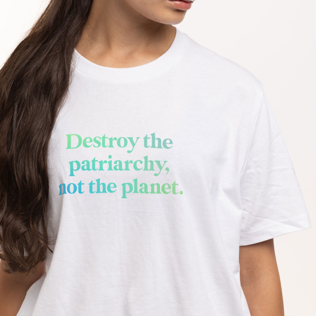 Destroy The Patriarchy Not The Planet T-Shirt-Feminist Apparel, Feminist Clothing, Feminist T Shirt, BC3001-The Spark Company