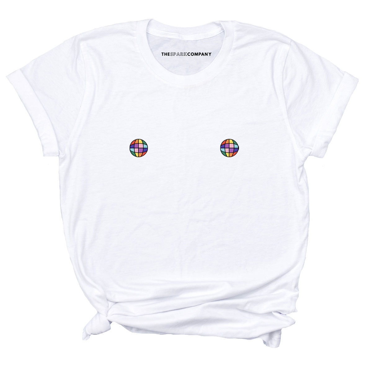 Disco Ball Nipples T-Shirt-Feminist Apparel, Feminist Clothing, Feminist T Shirt, BC3001-The Spark Company