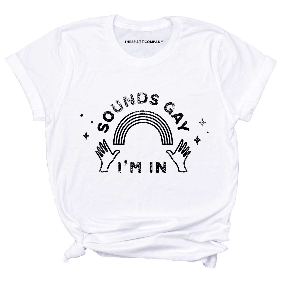 Distressed Sounds Gay T-Shirt-LGBT Apparel, LGBT Clothing, LGBT T Shirt, BC3001-The Spark Company