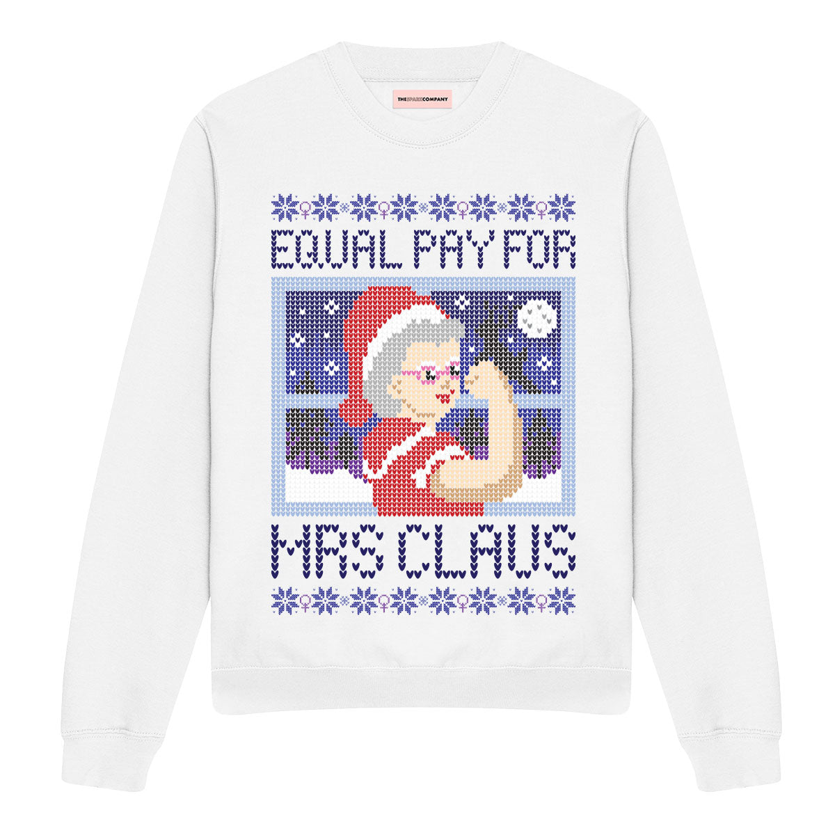 Equal Pay For Mrs Claus Ugly Christmas Jumper-Feminist Apparel, Feminist Clothing, Feminist Sweatshirt, JH030-The Spark Company