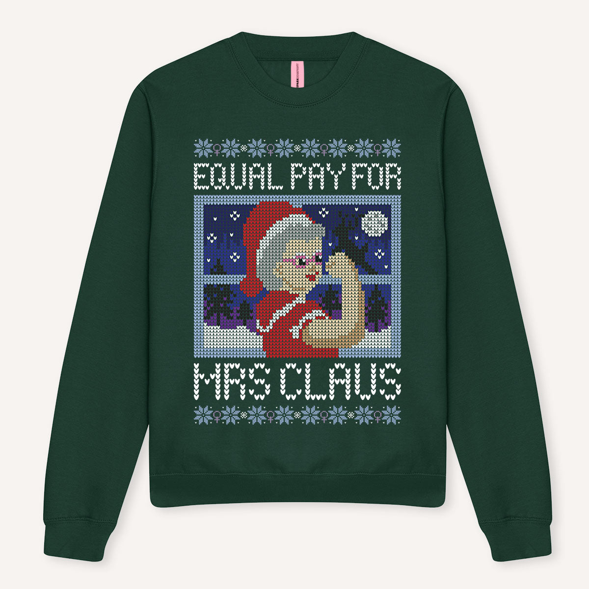 Equal Pay For Mrs Claus Ugly Christmas Jumper-Feminist Apparel, Feminist Clothing, Feminist Sweatshirt, JH030-The Spark Company