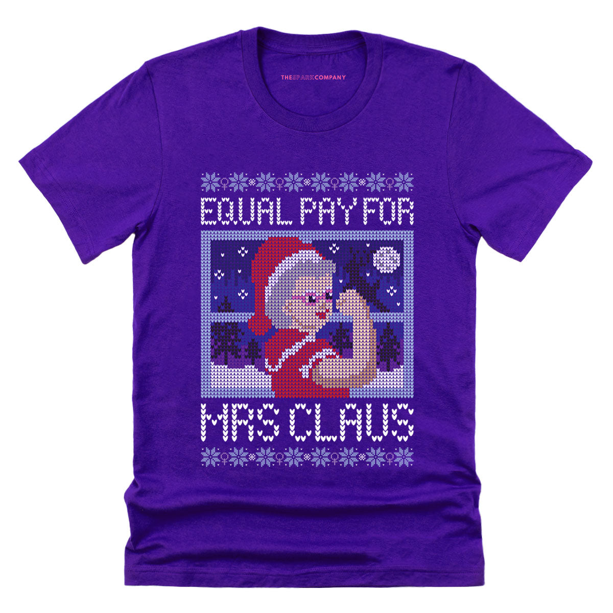 Equal Pay For Mrs Claus Ugly Christmas T-Shirt-Feminist Apparel, Feminist Clothing, Feminist T Shirt, BC3001-The Spark Company