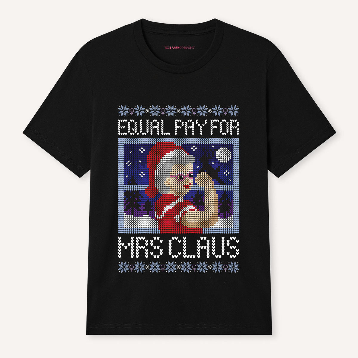 Equal Pay For Mrs Claus Ugly Christmas T-Shirt-Feminist Apparel, Feminist Clothing, Feminist T Shirt, BC3001-The Spark Company