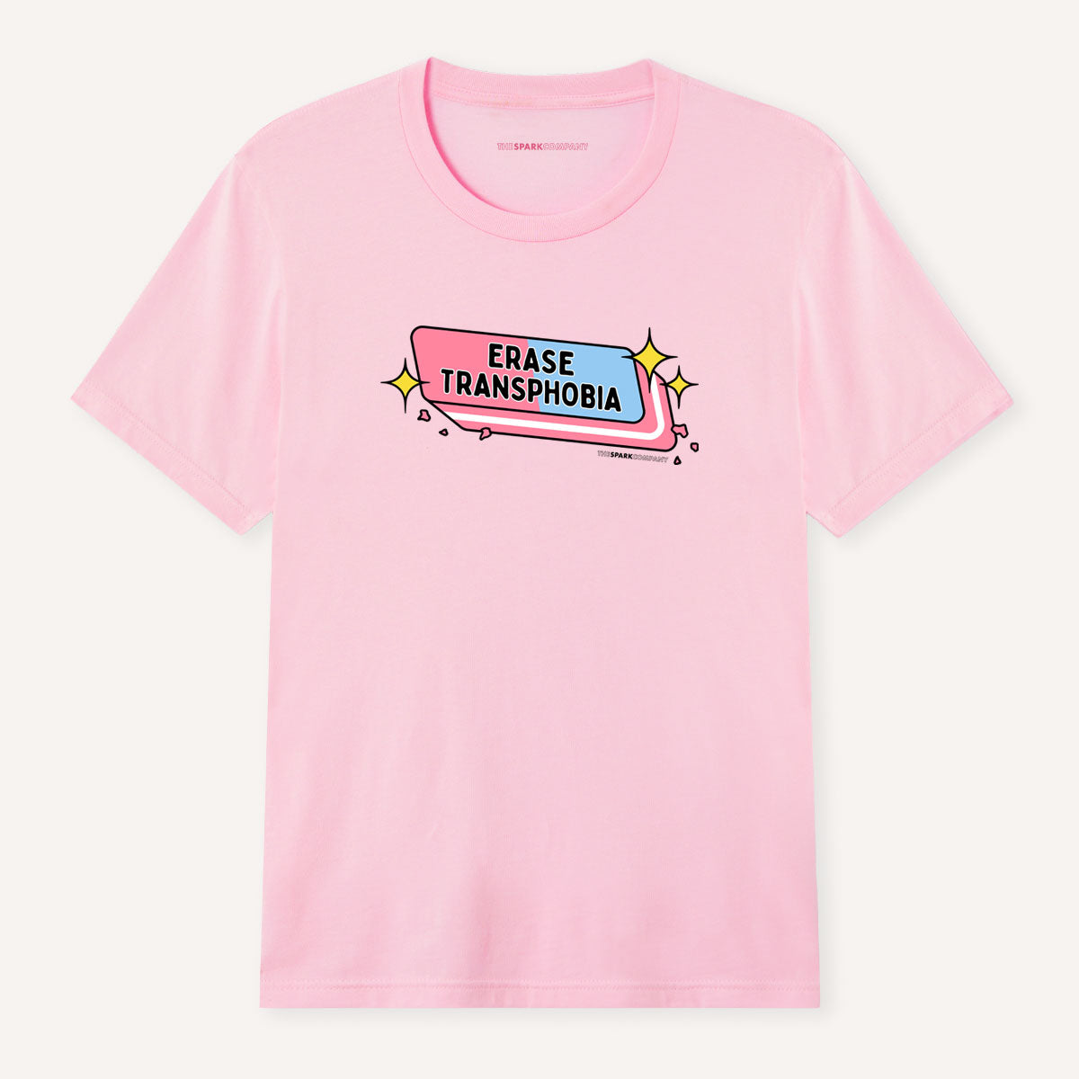 Erase Transphobia T-Shirt-LGBT Apparel, LGBT Clothing, LGBT T Shirt, BC3001-The Spark Company