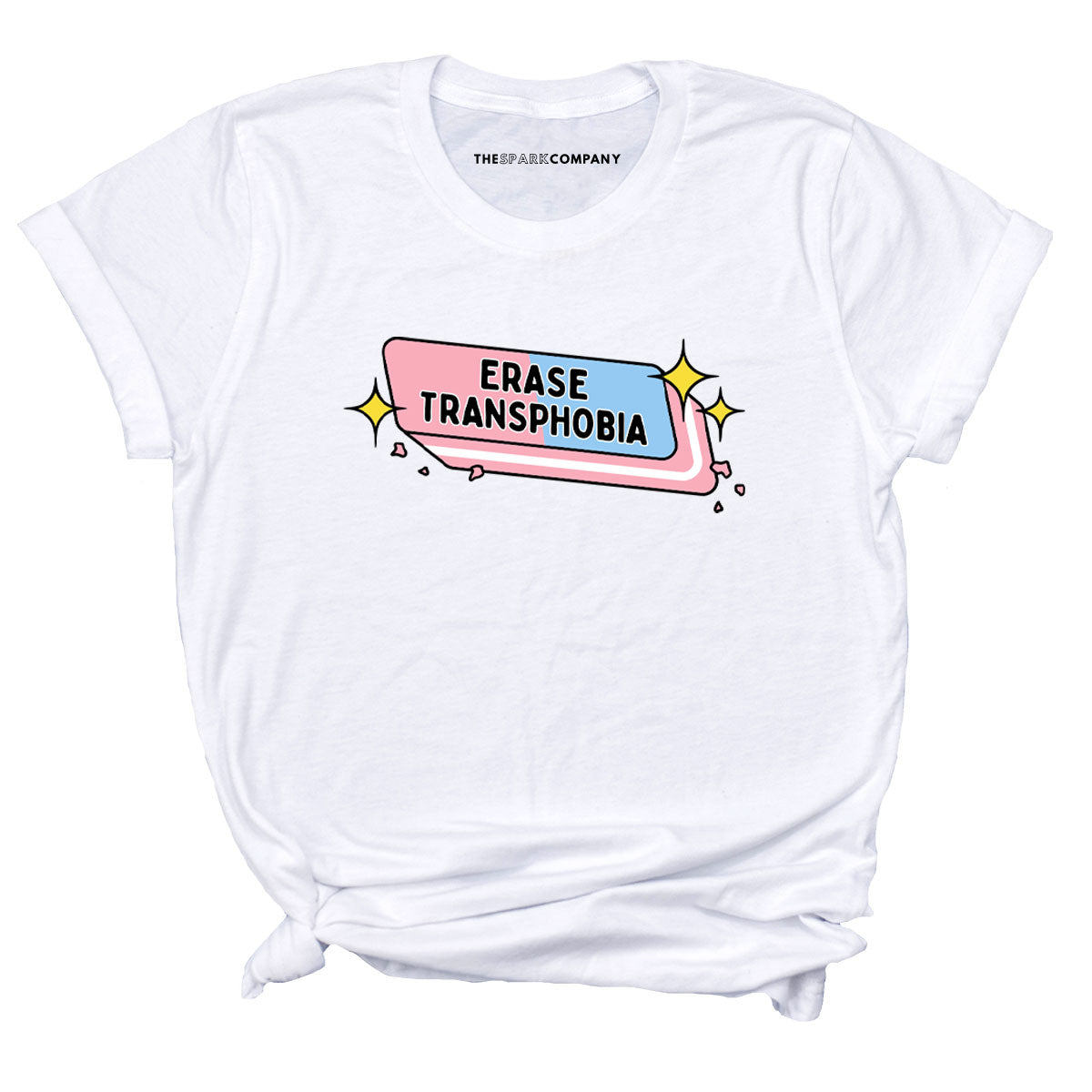 Erase Transphobia T-Shirt-LGBT Apparel, LGBT Clothing, LGBT T Shirt, BC3001-The Spark Company